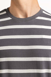 Anthracite White Striped Tee TS-CNSJ23-064